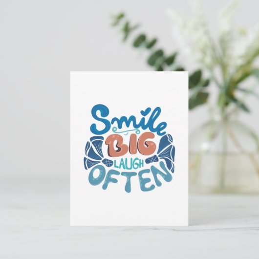 Groot Lachen Vaak Smilen Briefkaart (Staand voorkant)