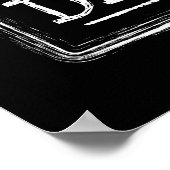 Groot land Basic Human Decent Black Poster (Hoek)