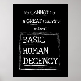 Groot land Basic Human Decent Black Poster