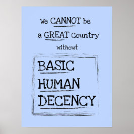 Groot land Basic Human Decent Blue Poster