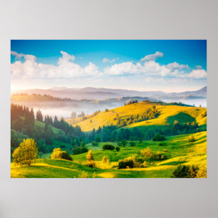 Groot landschap in het daglicht. Loca Poster