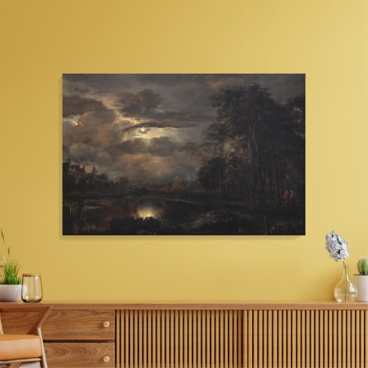Groot landschap met brug canvas afdruk (Insitu (Woonkamer))