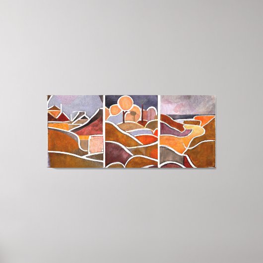 Groot landschapstriptiek canvas afdruk (Voorkant)