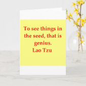 groot Lao citaat Tzu Kaart (Gele Bloem)