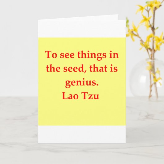 groot Lao citaat Tzu Kaart (Gele Bloem)