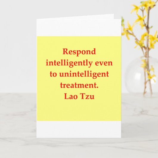 groot Lao citaat Tzu Kaart (Gele Bloem)
