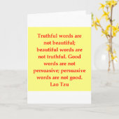 groot Lao citaat Tzu Kaart (Gele Bloem)