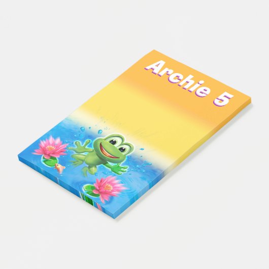 Groot Leaping Frog Custom Note-blok Post-it® Notes (Schuin)