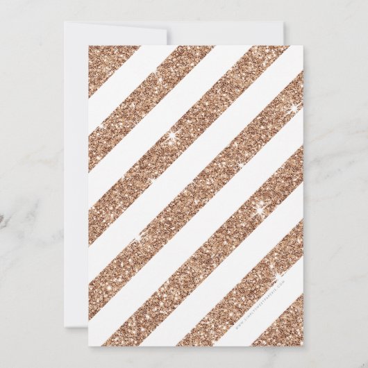 GROOT LEEFTIJDSNUMMER INVITE glam 18 roos gouden g Kaart (Achterkant)