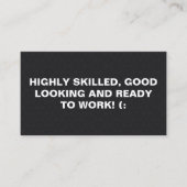 Groot lettertype | Damask zwart patroonprint Visitekaartje (Voorkant)