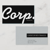 Groot lettertype, eenvoudig te lezen zwart visitek visitekaartje (Voorkant / Achterkant)