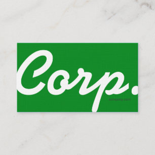 Groot lettertype, gemakkelijk leesbaar groen visit visitekaartje