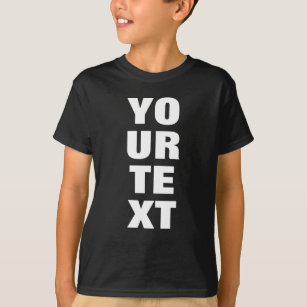 Groot lettertype woorden citeren Kinder jongens aa T-shirt