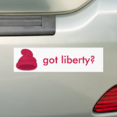 Groot-liberty-Pet, heb je vrijheid? Bumpersticker (Op auto)