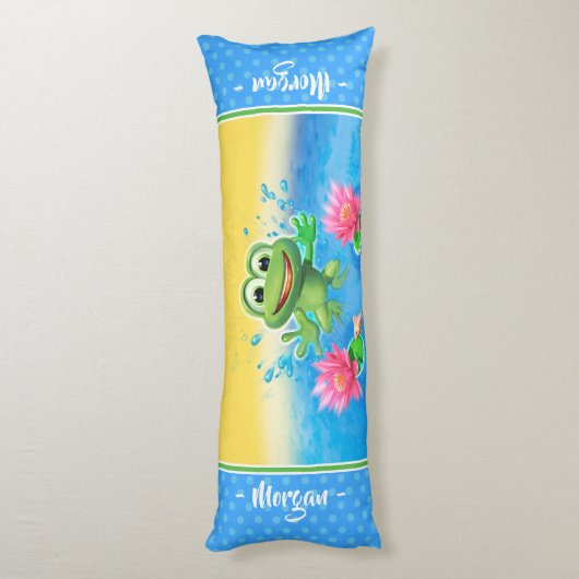 Groot lichaamskussen Leaping kikker op maat (Achterkant (Verticaal))