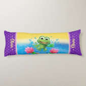 Groot lichaamskussen Leaping kikker op maat (Achterkant)