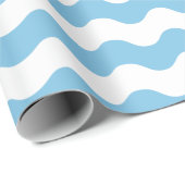 Groot lichtblauw en wit golven die papier verpakke (Rol Hoek)