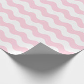 Groot lichtroze en witte golven die papier verpakk (Hoek)