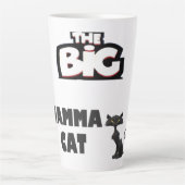 Groot mamma ontwerp voor koele katten latte mok (Voorkant)