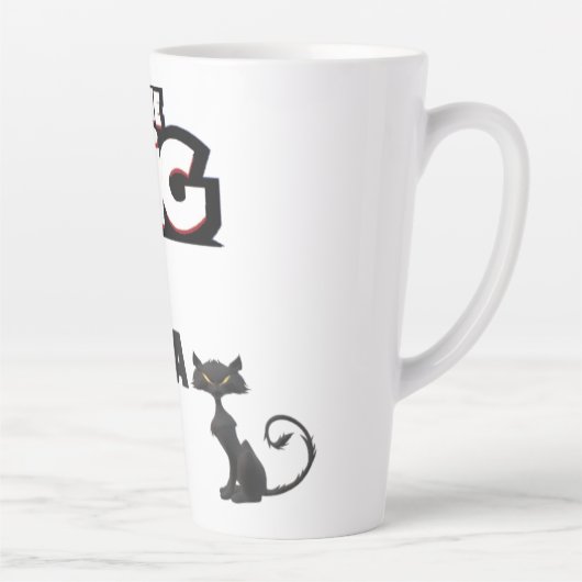 Groot mamma ontwerp voor koele katten latte mok (Rechts)