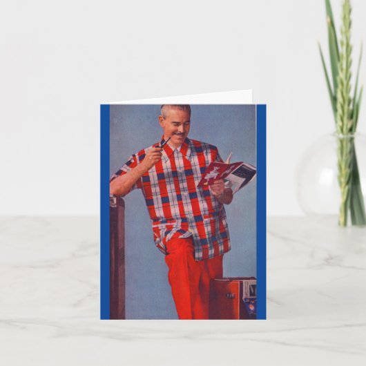 groot man in rood en gif kaart (Voorkant)