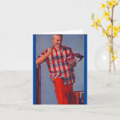 groot man in rood en gif kaart (Gele Bloem)