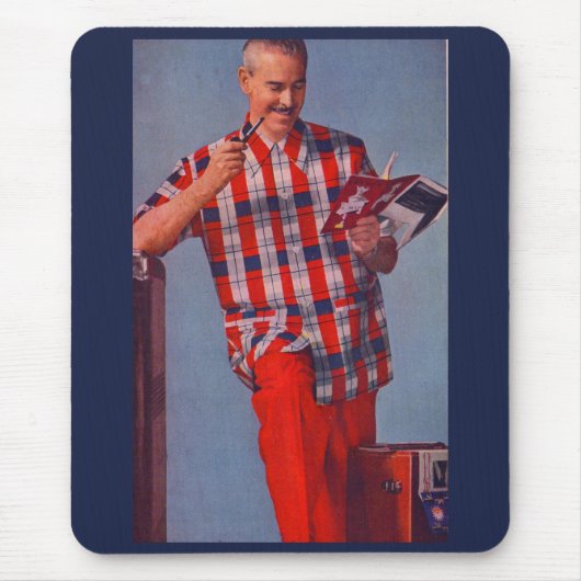 groot man in rood en gif muismat (Voorkant)