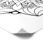 Groot Mandala Poster naar kleur (Hoek)