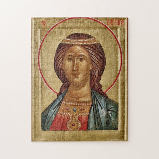 Groot-Martelaar St. Barbara Orthodoxe Christelijke Legpuzzel (Verticaal)