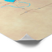 Groot meer OK-kaart tan 19 Poster (Hoek)