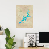 Groot meer OK-kaart tan 19 Poster (Thuiskantoor)