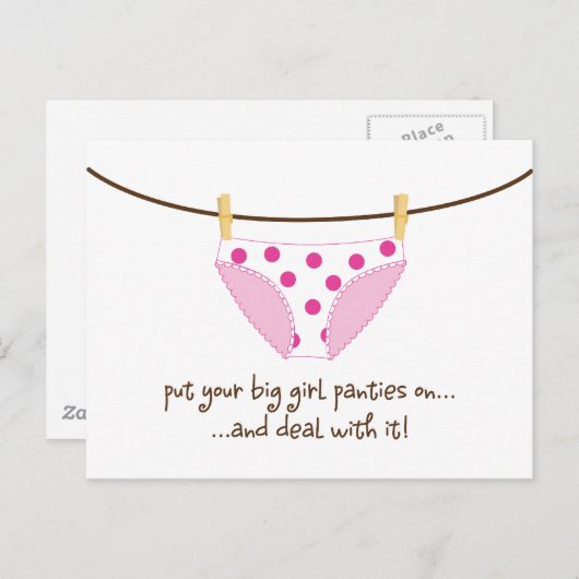 groot meisje briefkaart (Voorkant / Achterkant)