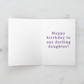 Groot Meisje Verjaardag Kaart (Binnen)