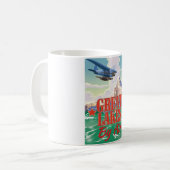 Groot Meren vintage reisposter. Koffiemok (Voorkant links)