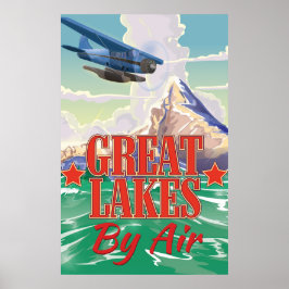 Groot Meren vintage reisposter. Poster