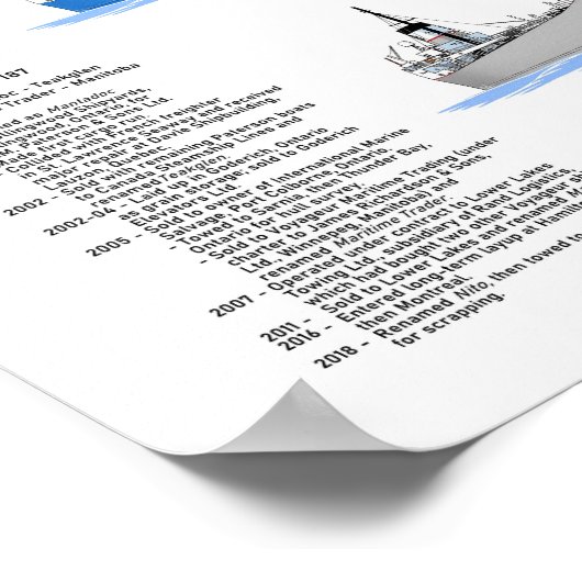 Groot Meren vrachtschip Manitoba geschiedenis post Poster (Hoek)