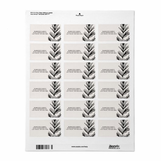 Groot Merry & Leaves-label Etiket (Full Sheet)