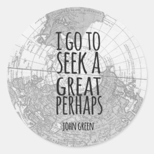 Groot misschien Sticker ontwerp John Green Quote