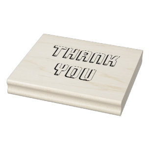 Groot Modern Dank Je Wel Rubberstempel