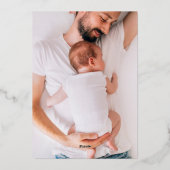 GROOT modern GOUD SCRIPT Vrolijk kerstfeest Folie Feestdagenkaart (Achterkant)