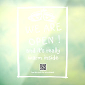 Groot, modern, koffieshopbelbord raamsticker (Vel 3)