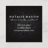 Groot modern Monogram | Geometrische achtergrond Vierkante Visitekaartje (Achterkant)