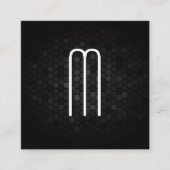 Groot modern Monogram | Geometrische achtergrond Vierkante Visitekaartje (Voorkant)