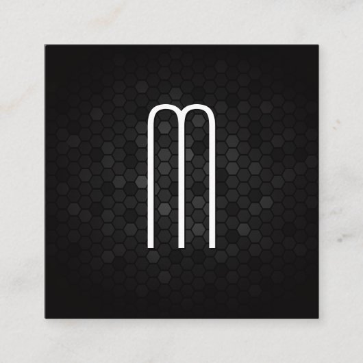 Groot modern Monogram | Geometrische achtergrond Vierkante Visitekaartje (Voorkant)