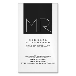 Groot modern monogram professioneel Visitekaartje Magnetisch Visitekaartje