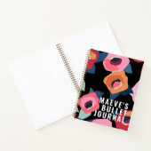 Groot modern roze zwart blokblad notitieboek (Binnen)