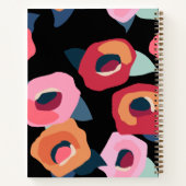 Groot modern roze zwart blokblad notitieboek (Achterkant)