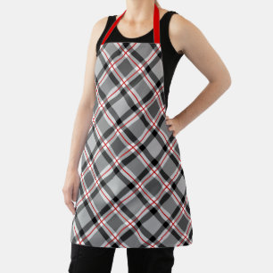 Groot, modern, zwart, wit, grijs en rood schort