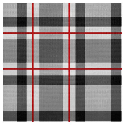 Groot, modern, zwart, wit, grijs en rood stof (Swatch)