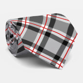 Groot, modern, zwart, wit, grijs en rood stropdas (Opgerold)